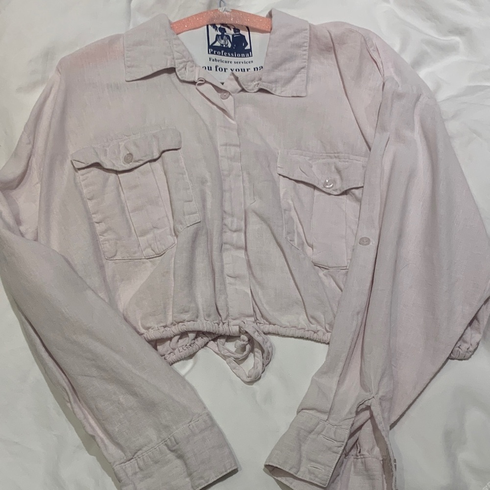 Young Fabulous & Broke Blush Button Down Shirt